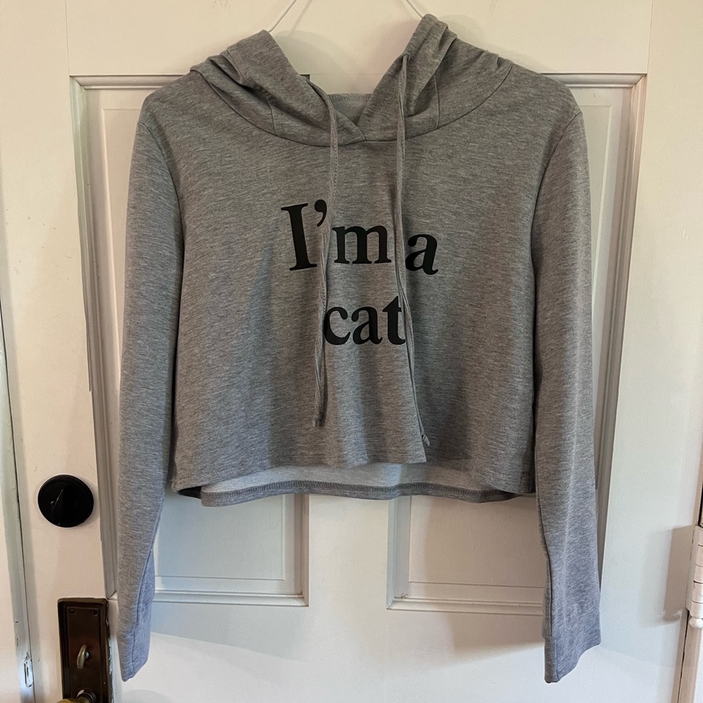I’m A Cat cropped sweatshirt